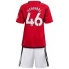 Maglia ufficiale Manchester United Hannibal 46 Casa 2023-24 per Bambino